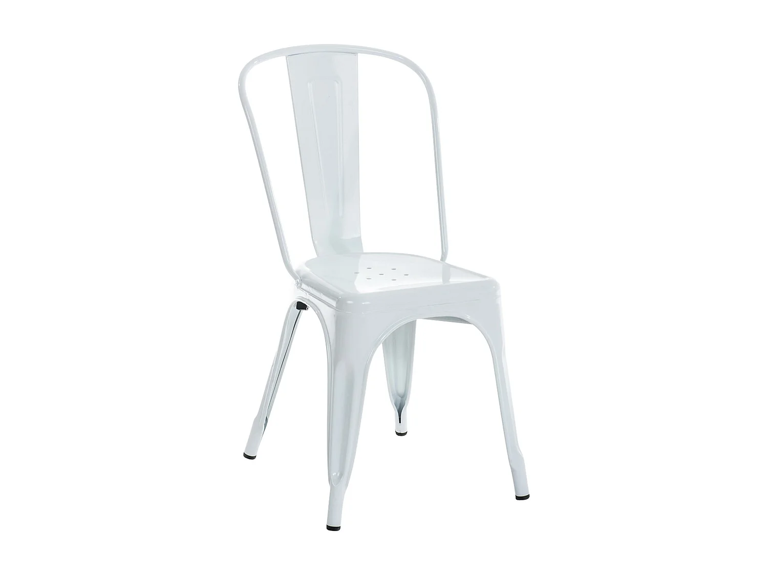 Bistrostuhl - Metall - weiß - Benedikt