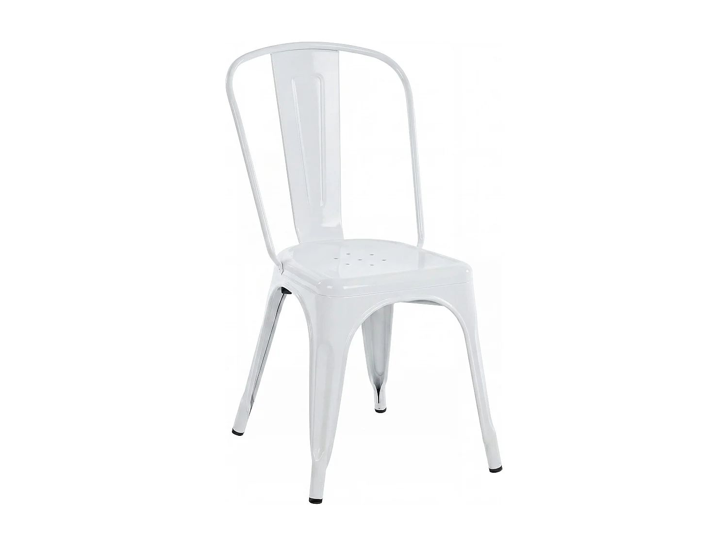 Chaise de bistrot - Métal - Blanc - Benedikt