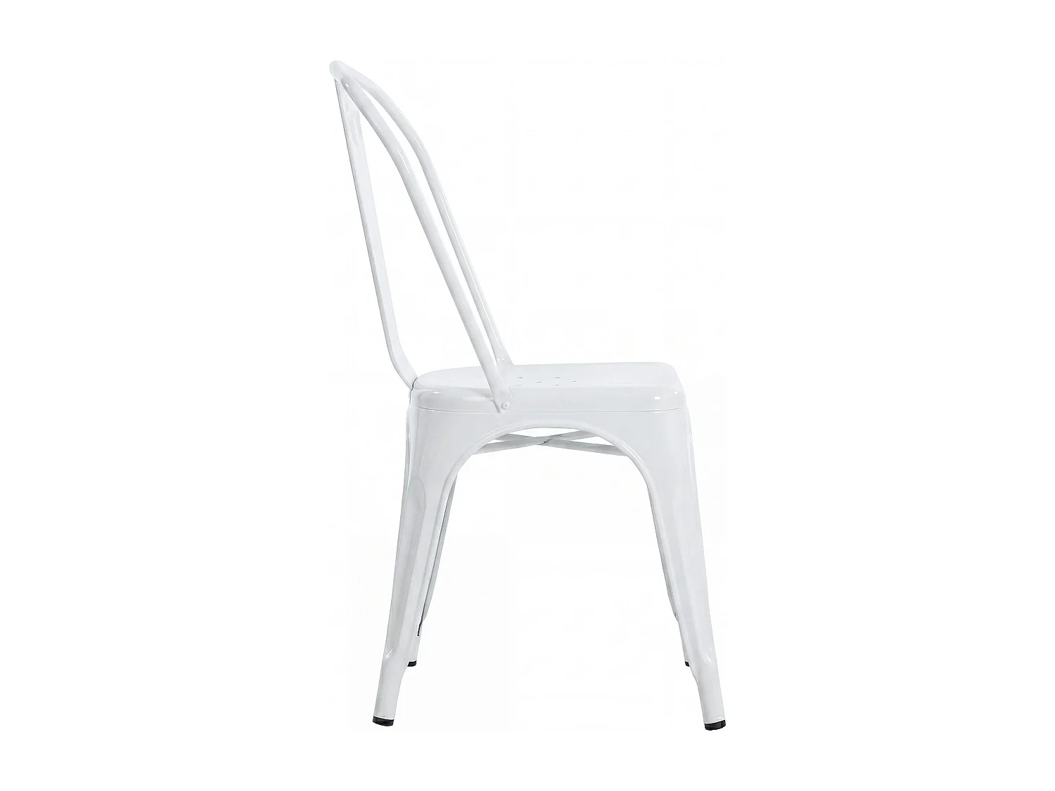 Chaise de bistrot - Métal - Blanc - Benedikt