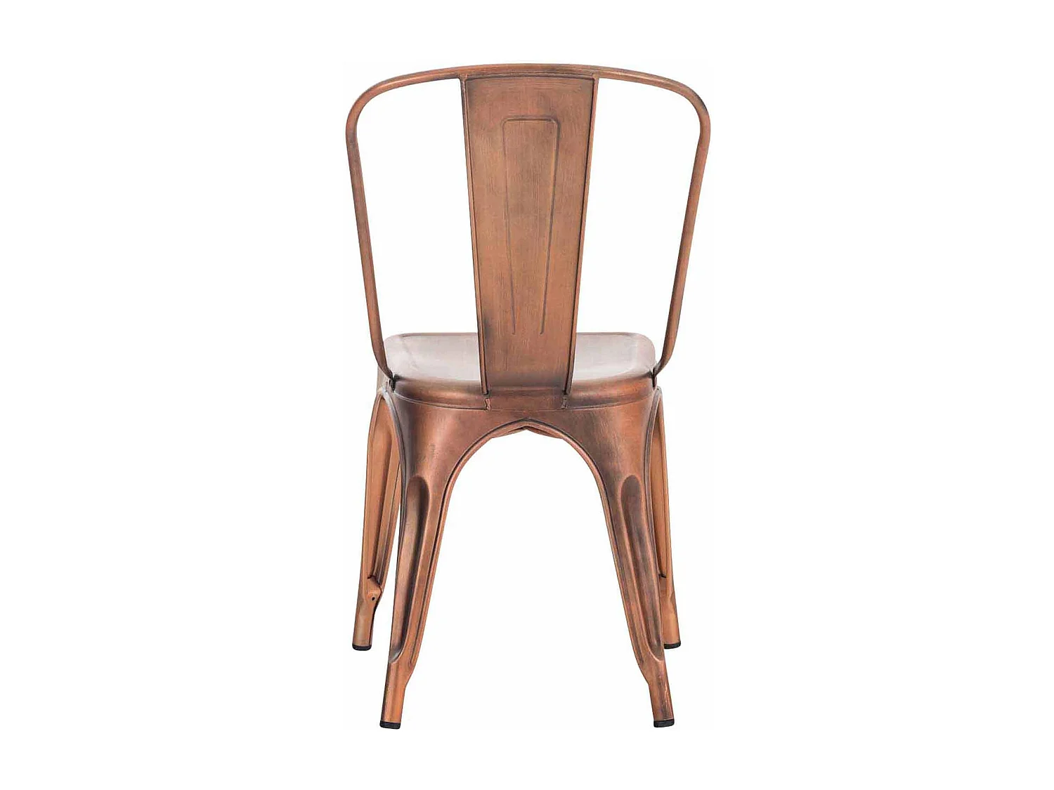 Lot de 4  Chaise de bistrot - Métal - Cuivre - Benedikt