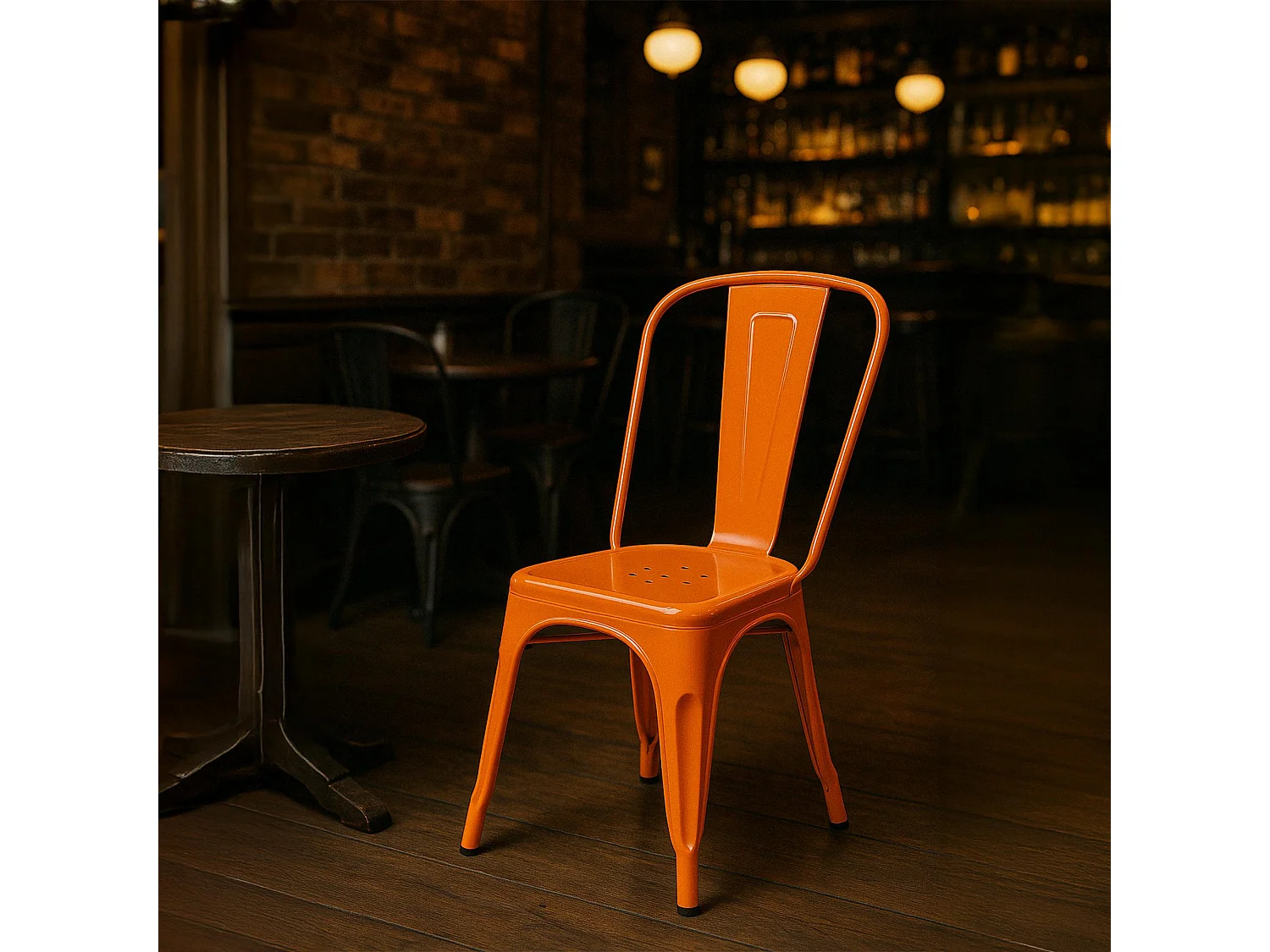 Set van 4  Bistrostoel - Metaal - oranje - Benedikt