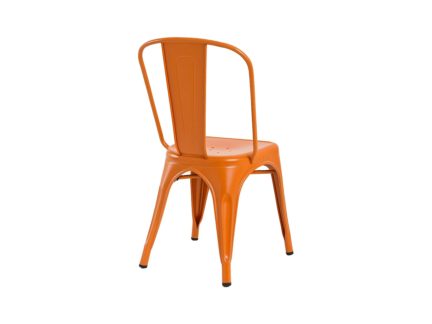 Lot de 4  Chaise de bistrot - Métal - Orange - Benedikt