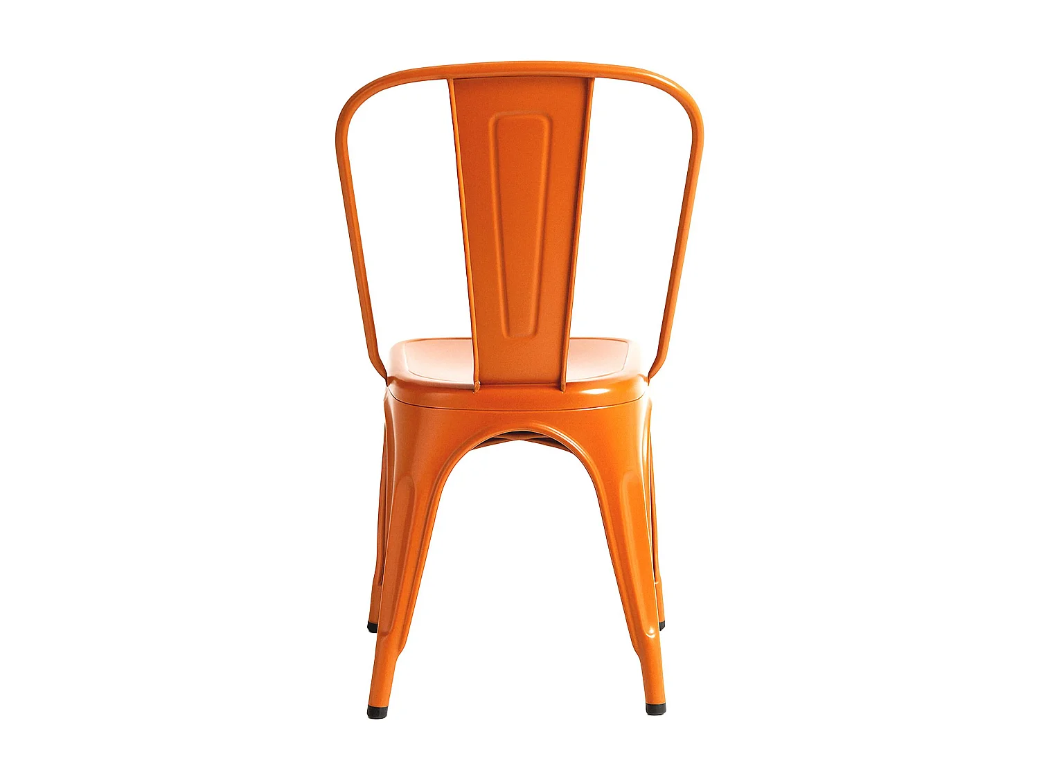 Lot de 4  Chaise de bistrot - Métal - Orange - Benedikt