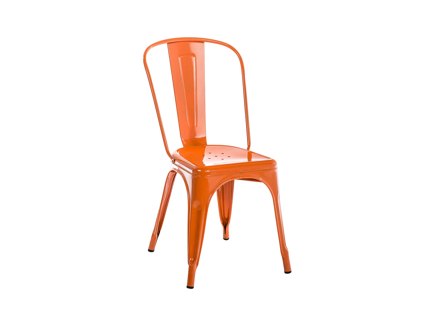 Chaise de bistrot - Métal - Orange - Benedikt