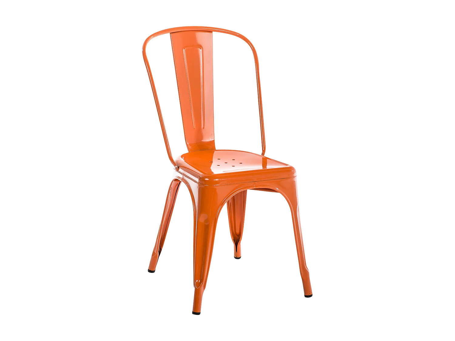 Chaise de bistrot - Métal - Orange - Benedikt