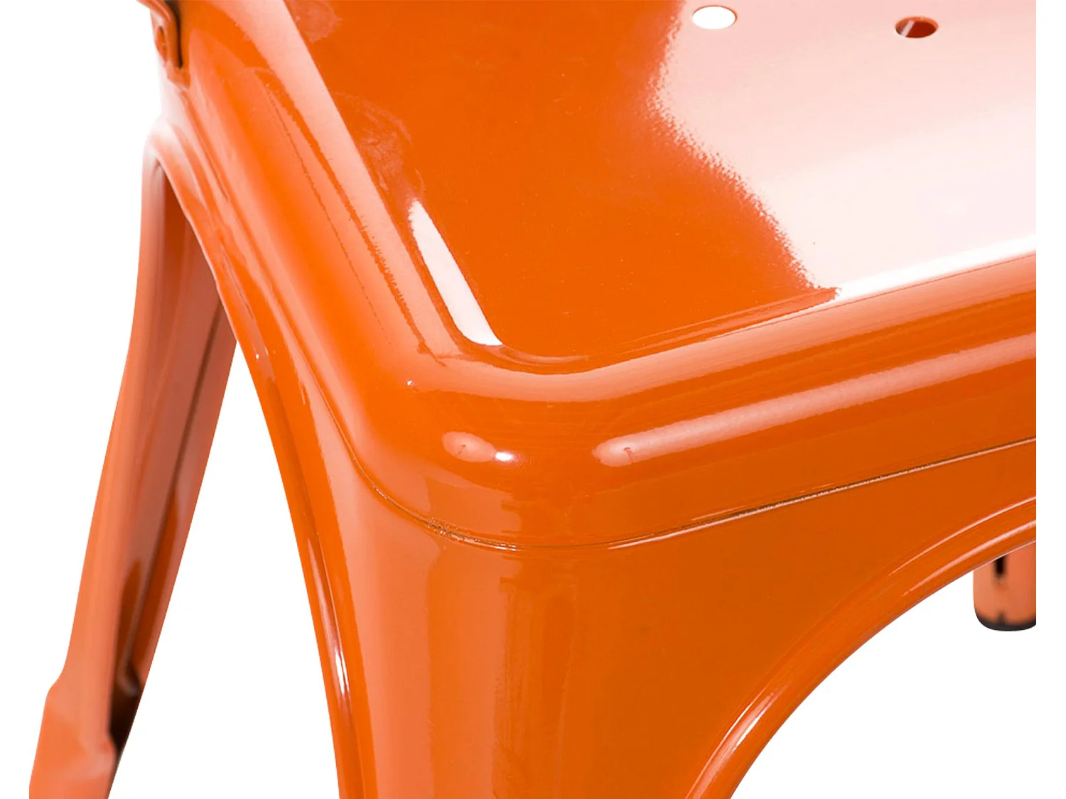 Chaise de bistrot - Métal - Orange - Benedikt