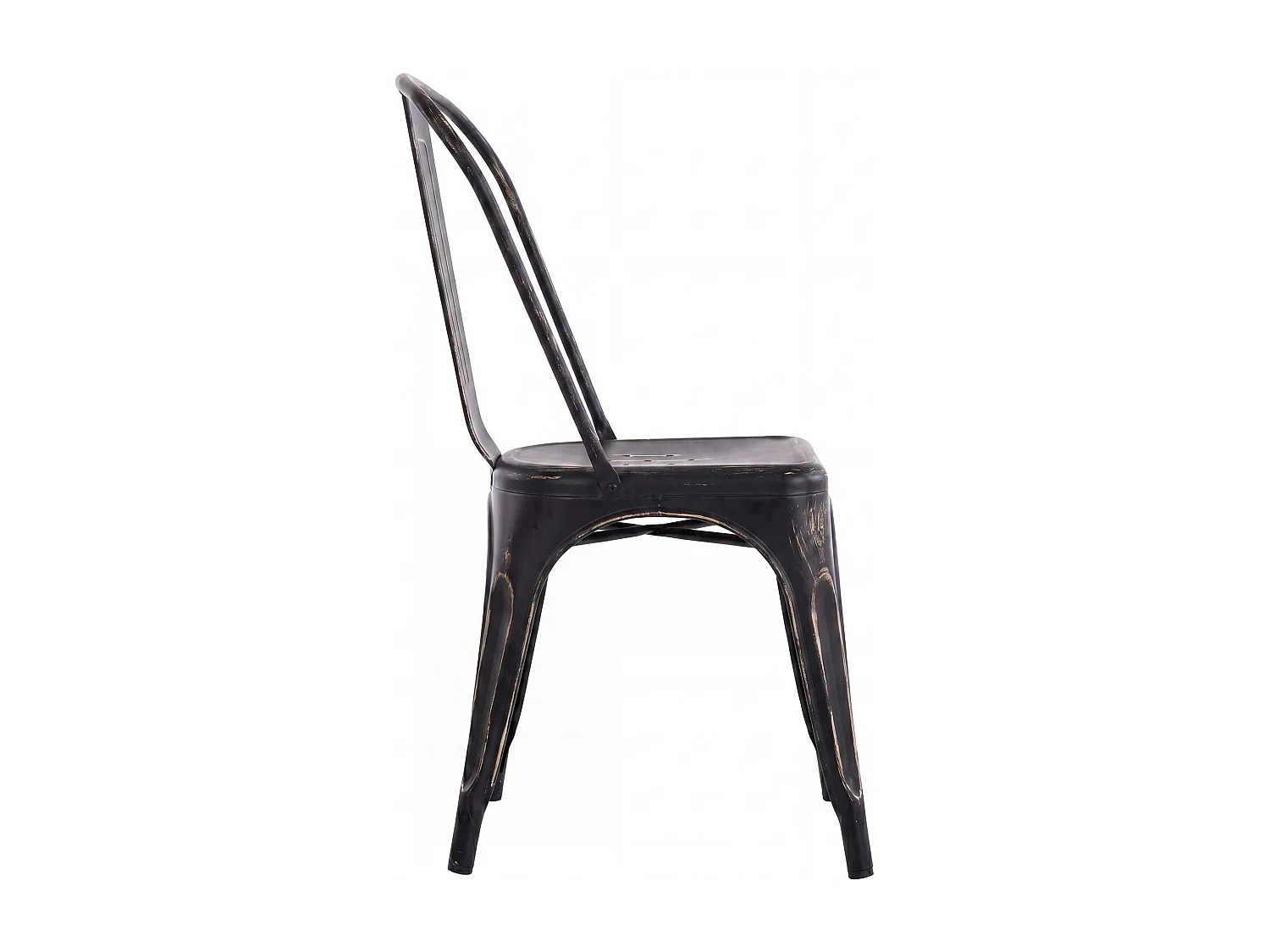 Chaise de bistrot - Métal - Noir-Or - Benedikt