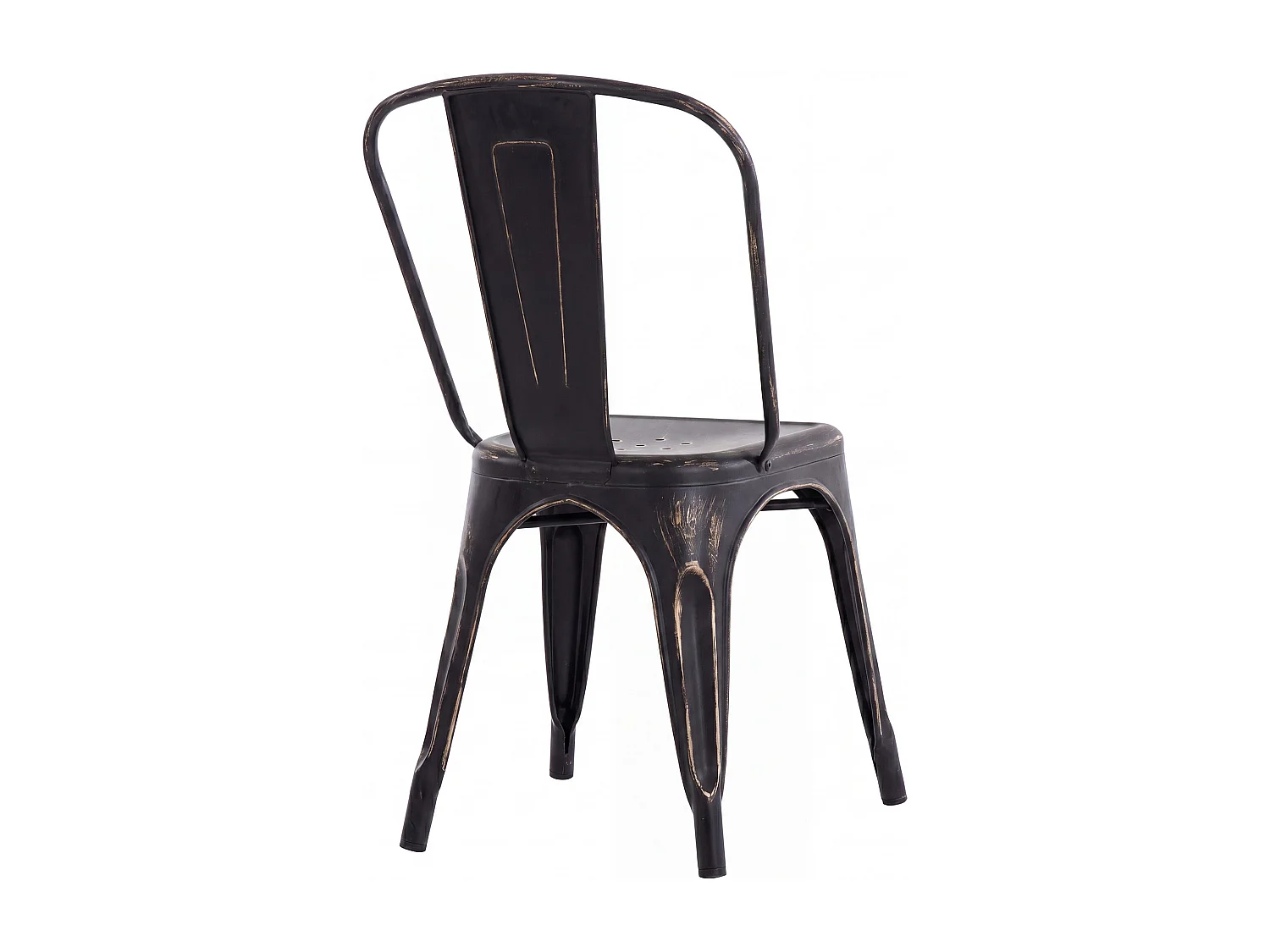 Chaise de bistrot - Métal - Noir-Or - Benedikt