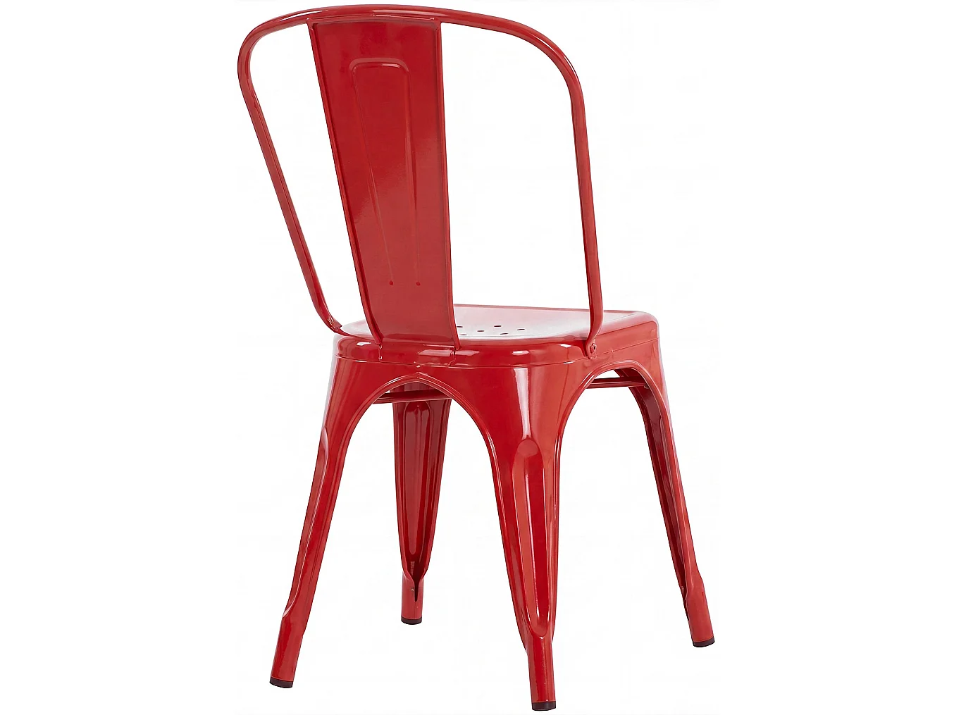 Chaise de bistrot - Métal - Rouge - Benedikt