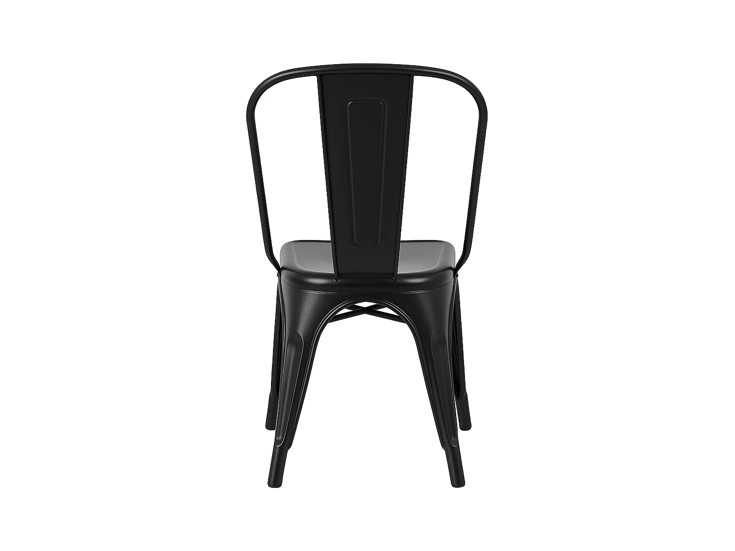 4er Set Bistrostuhl - Metall - schwarz - Benedikt