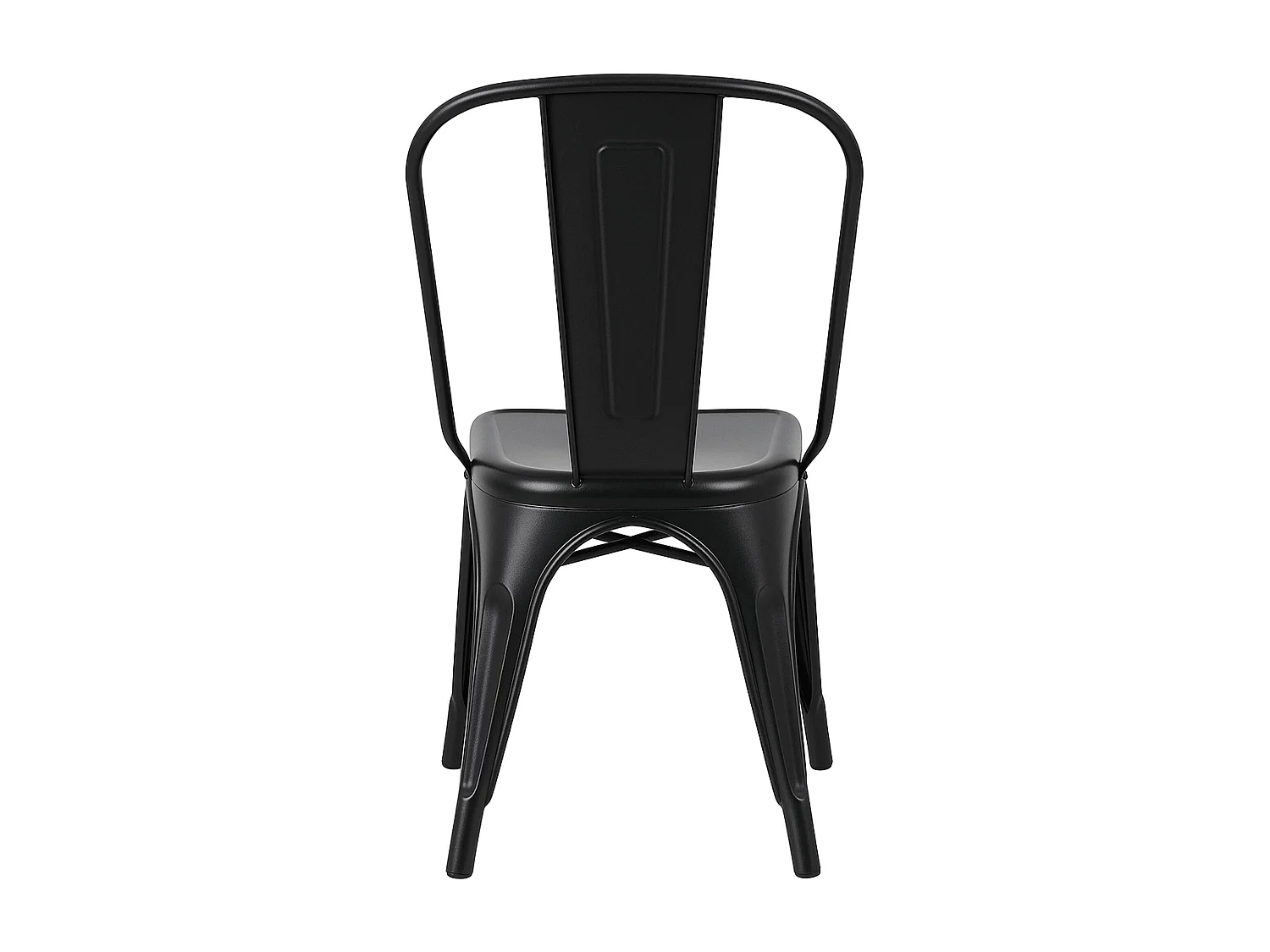 Lot de 4  Chaise de bistrot - Métal - Noir - Benedikt