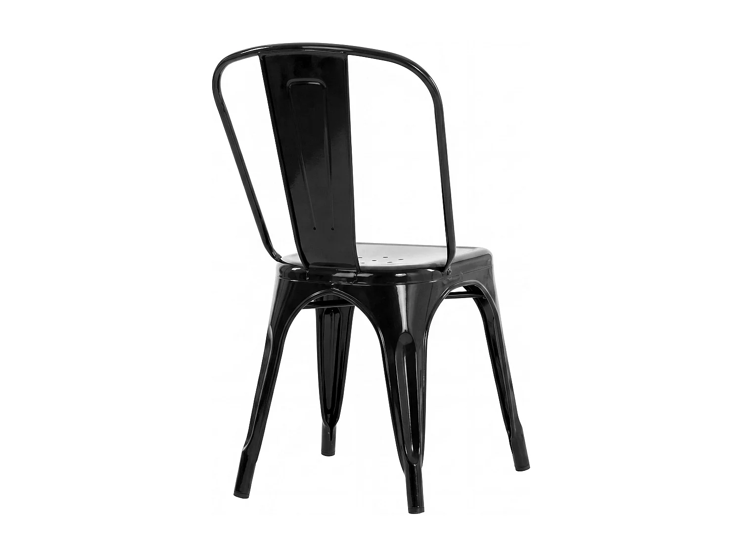 Set van 4  Bistrostoel - Metaal & natura - zwart - Benedikt