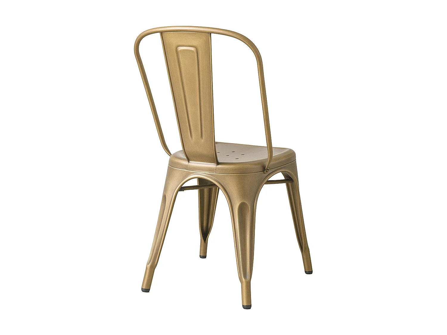 Lot de 4  Chaise de bistrot - Métal - Or - Benedikt