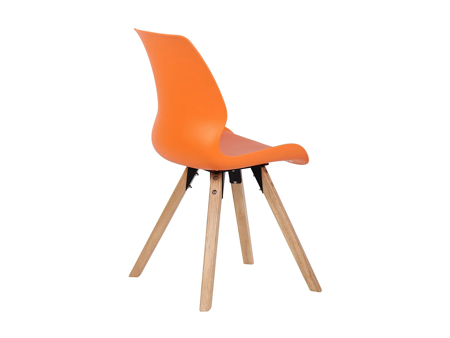 Lot de 2  chaise salle à manger - Plastique - Orange - Luna