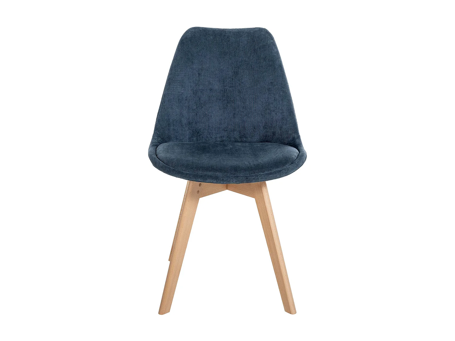 Lot de 4  chaise salle à manger - Cordon - Bleu foncé - Linares