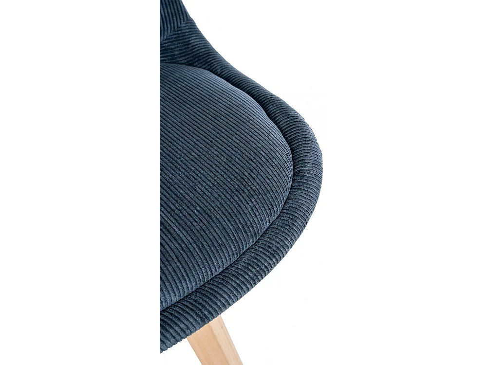 Lot de 4  chaise salle à manger - Cordon - Bleu foncé - Linares