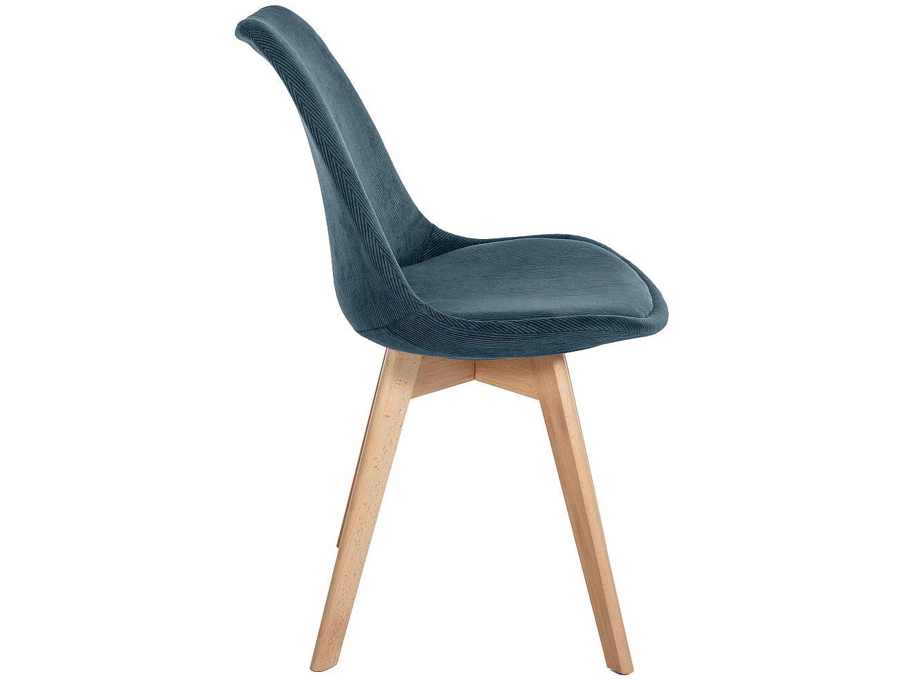 Lot de 4  chaise salle à manger - Cordon - Bleu foncé - Linares