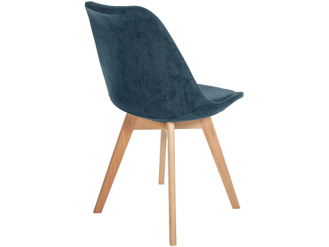 Lot de 4  chaise salle à manger - Cordon - Bleu foncé - Linares