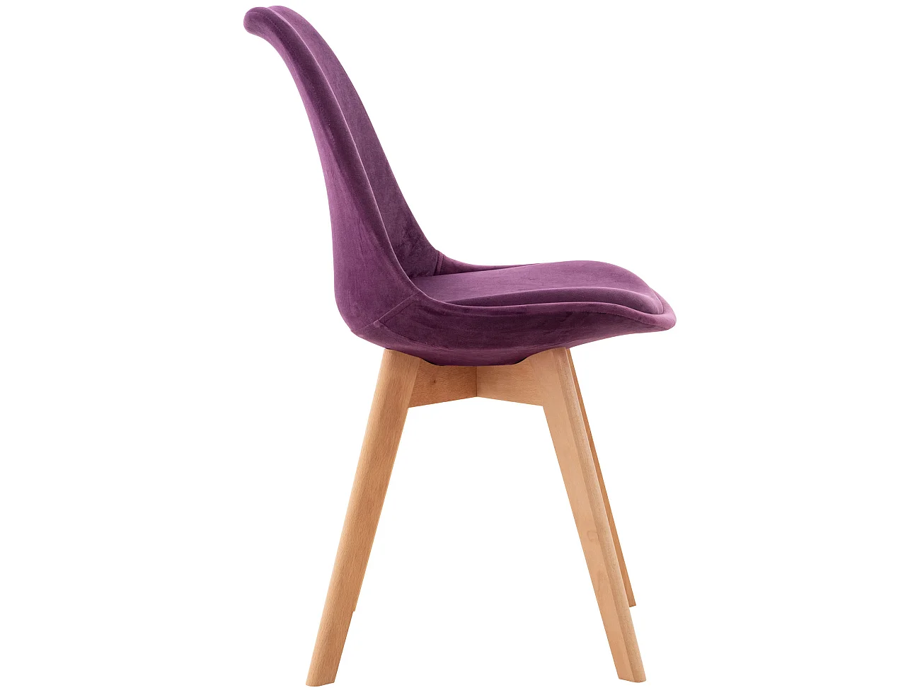 Eetkamerstoelen - Fluweel - purper - Linares