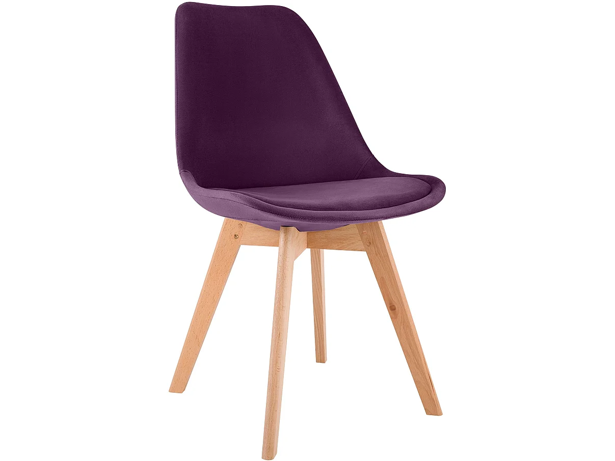 chaise salle à manger - Velours - Violet - Linares