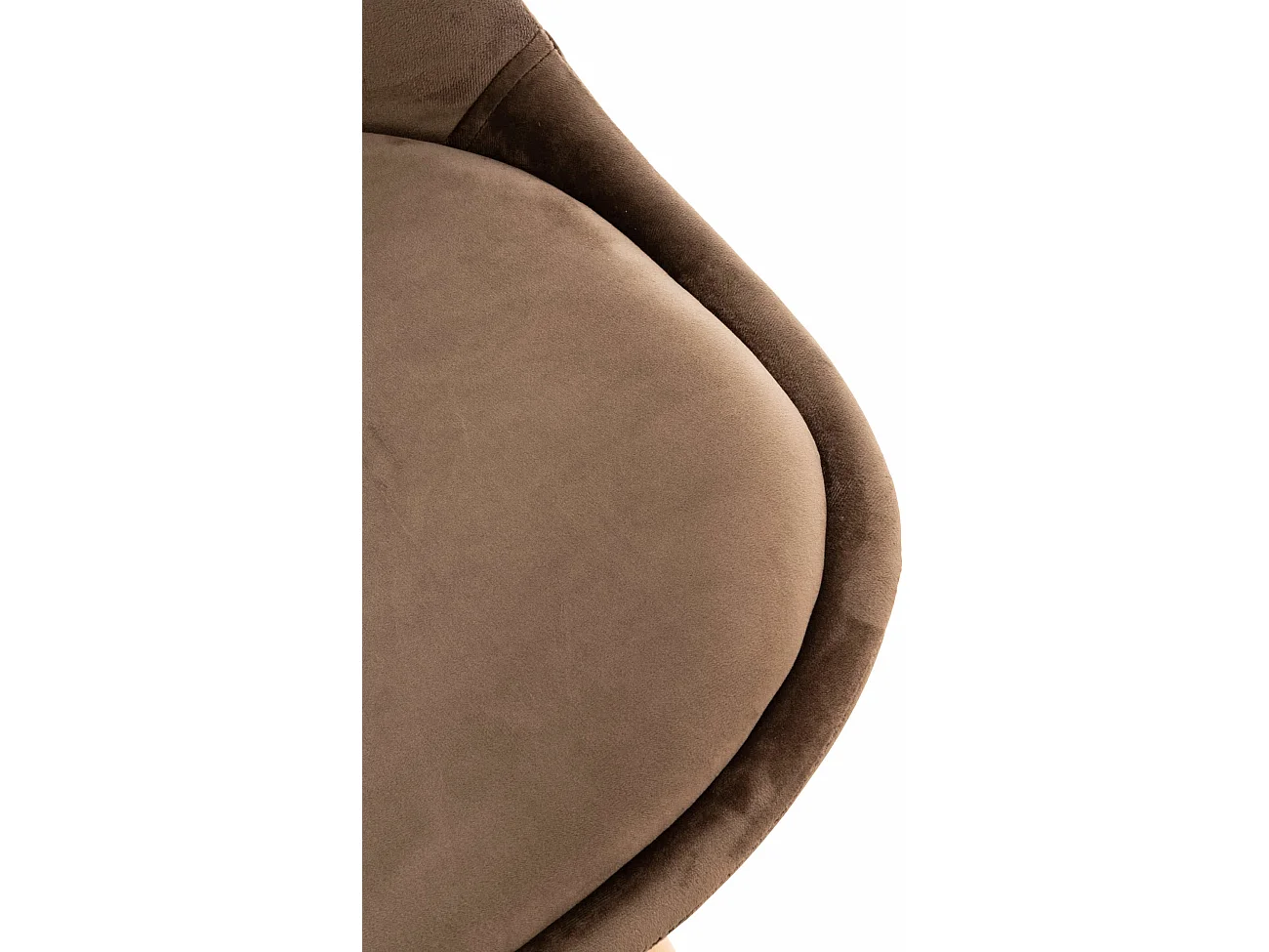 Lot de 4  chaise salle à manger - Velours - Marron foncé - Linares