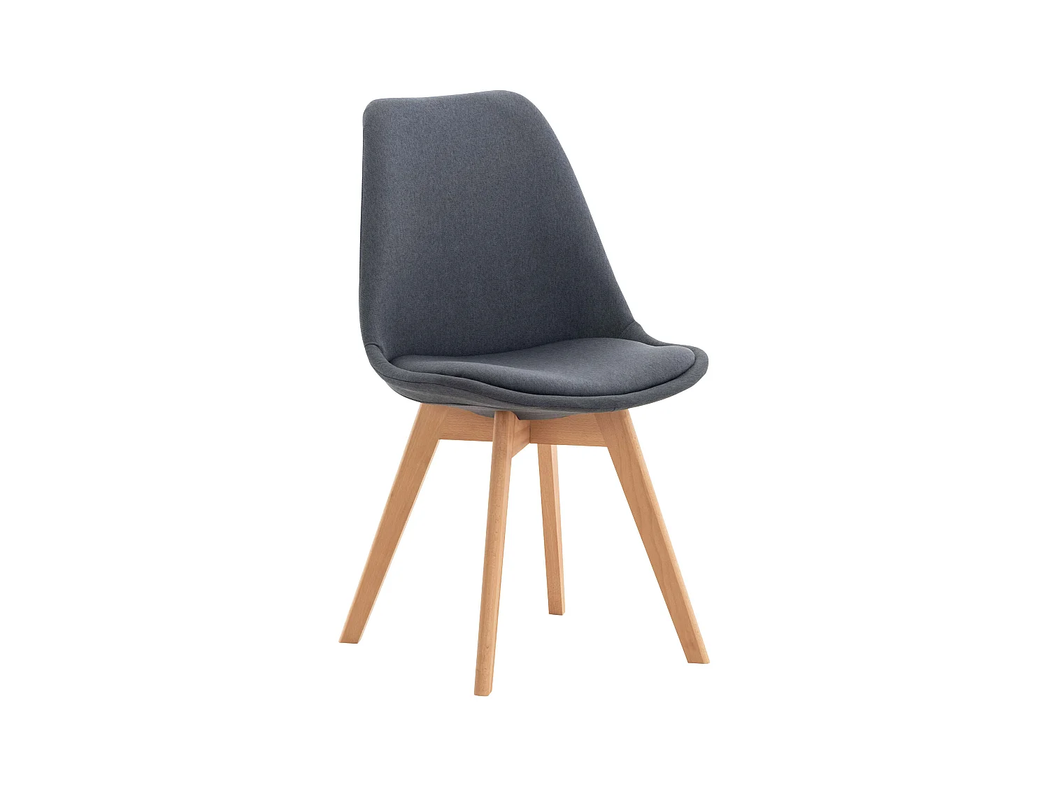 chaise salle à manger - Tissu - Gris foncé - Linares