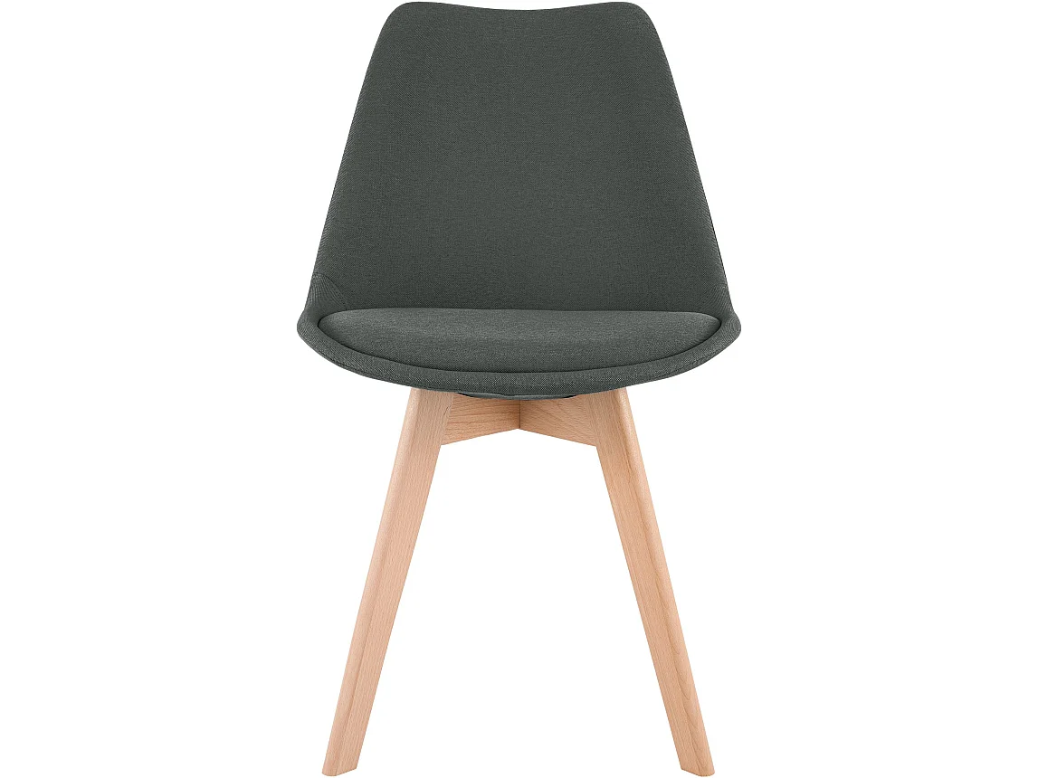 chaise salle à manger - Tissu - Gris foncé - Linares