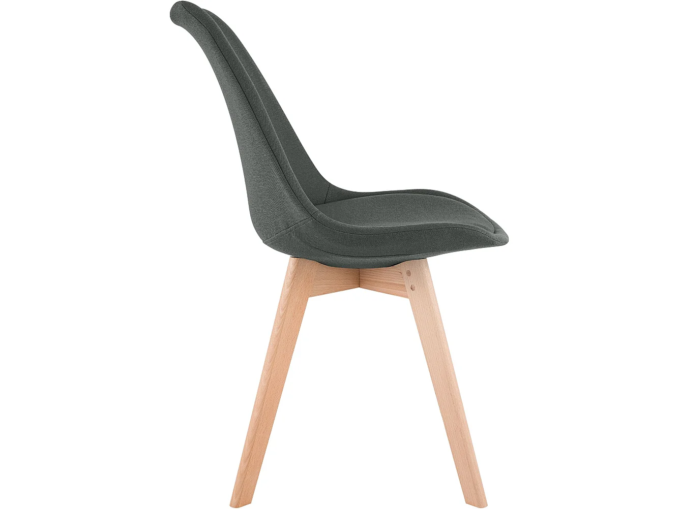chaise salle à manger - Tissu - Gris foncé - Linares