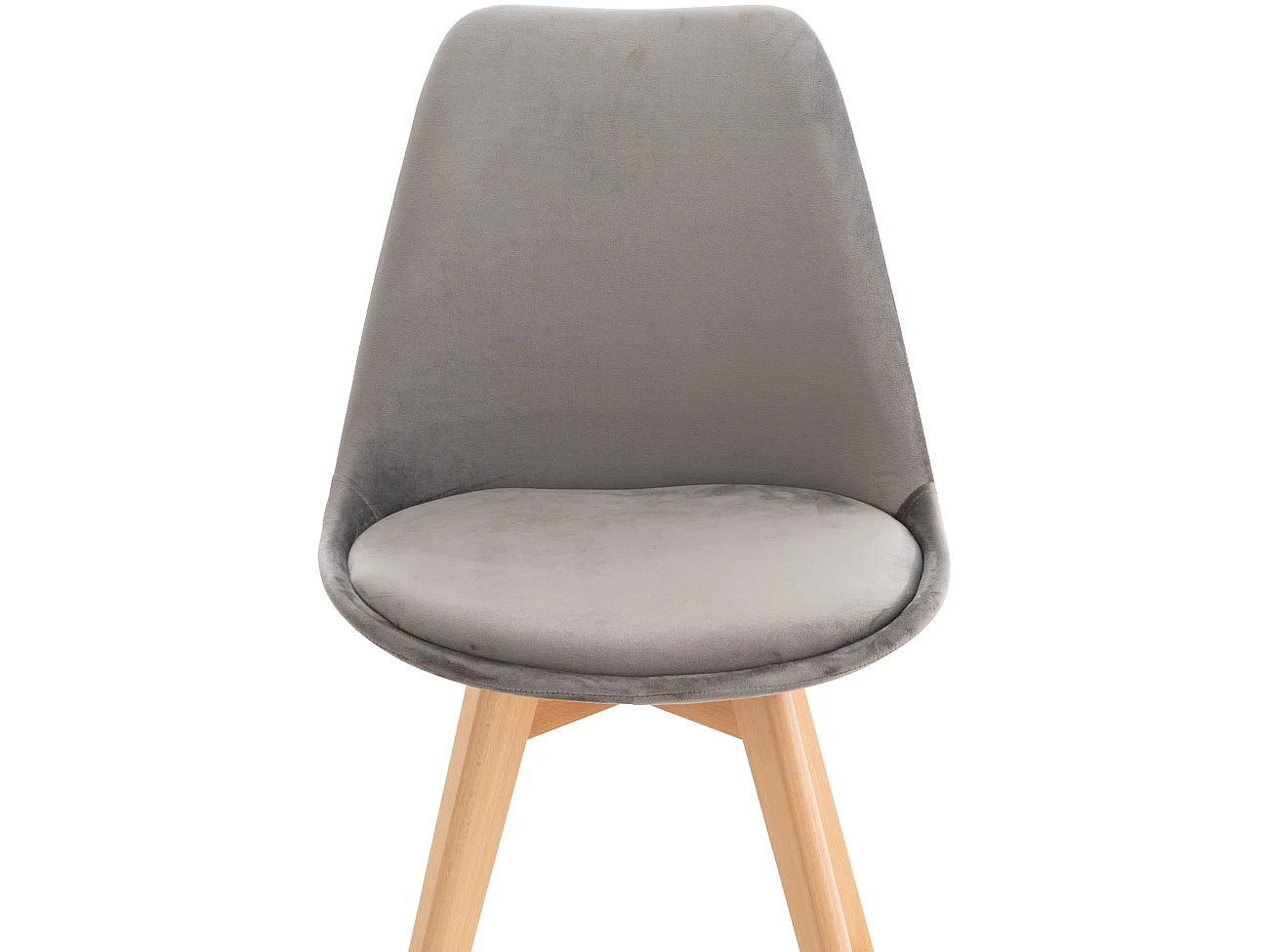 Eetkamerstoelen - Fluweel - grijs - Linares