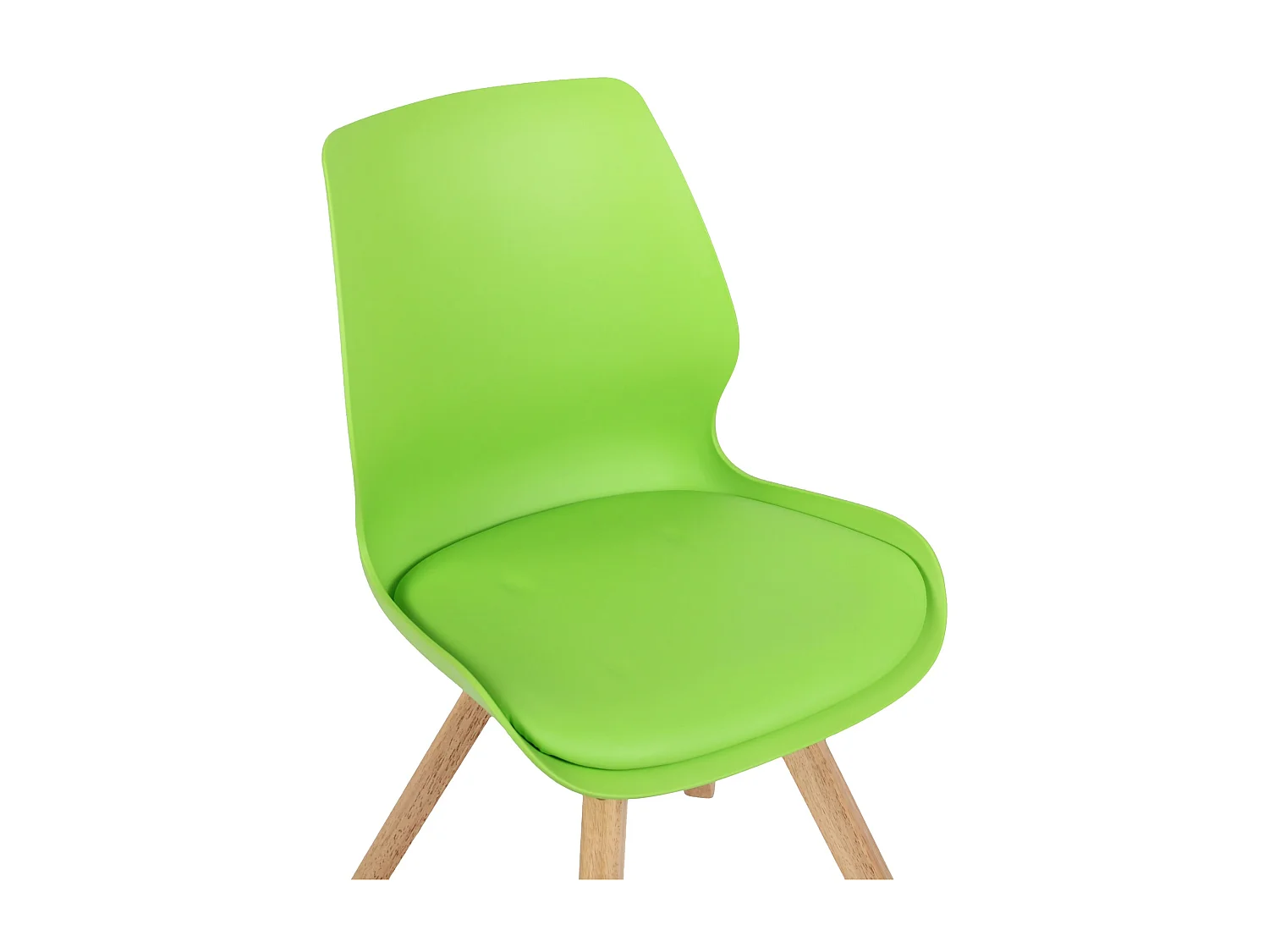 Lot de 2  chaise salle à manger - Plastique - Vert - Luna