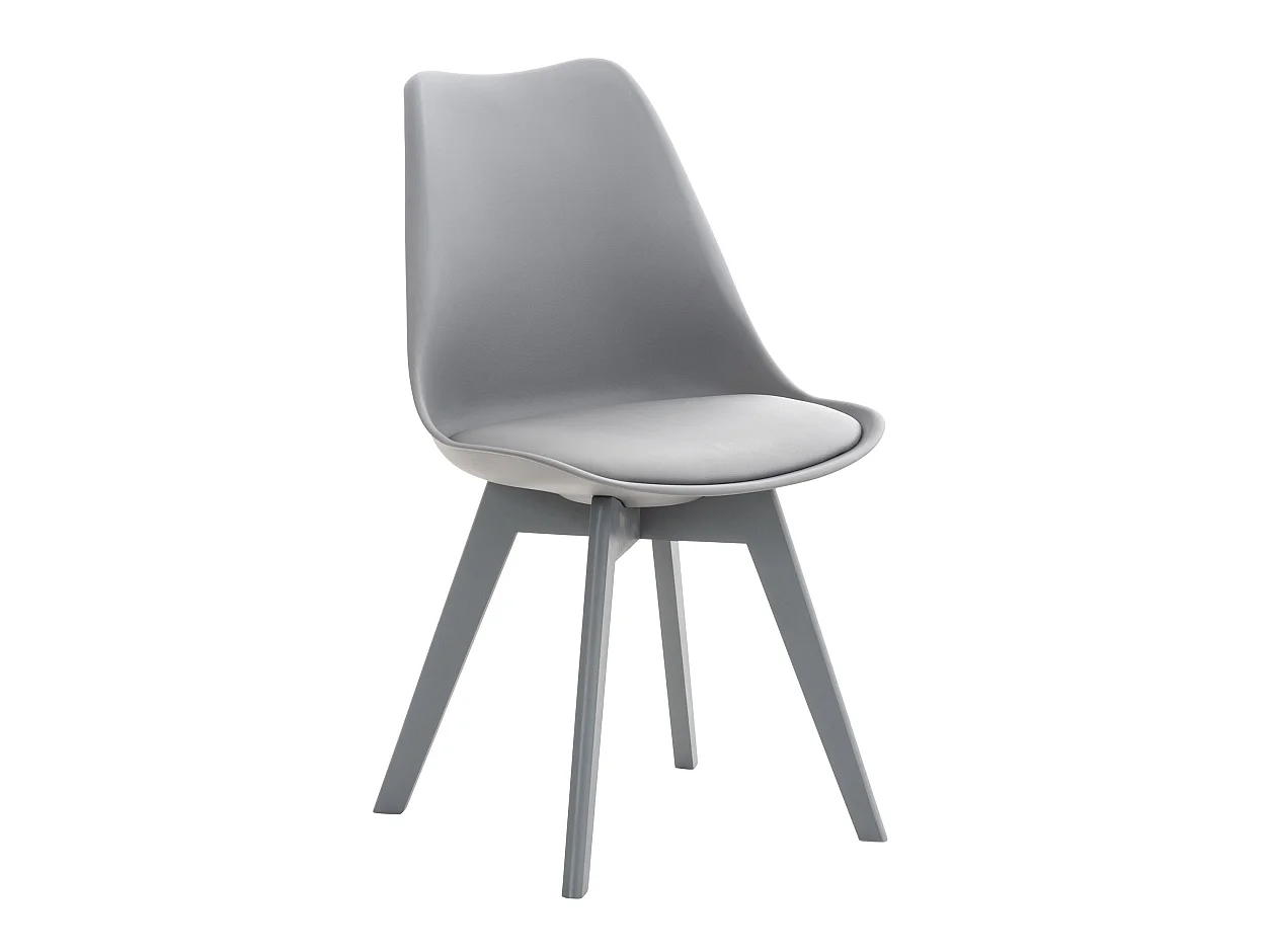 chaise salle à manger - Plastique - Gris / Gris - Linares