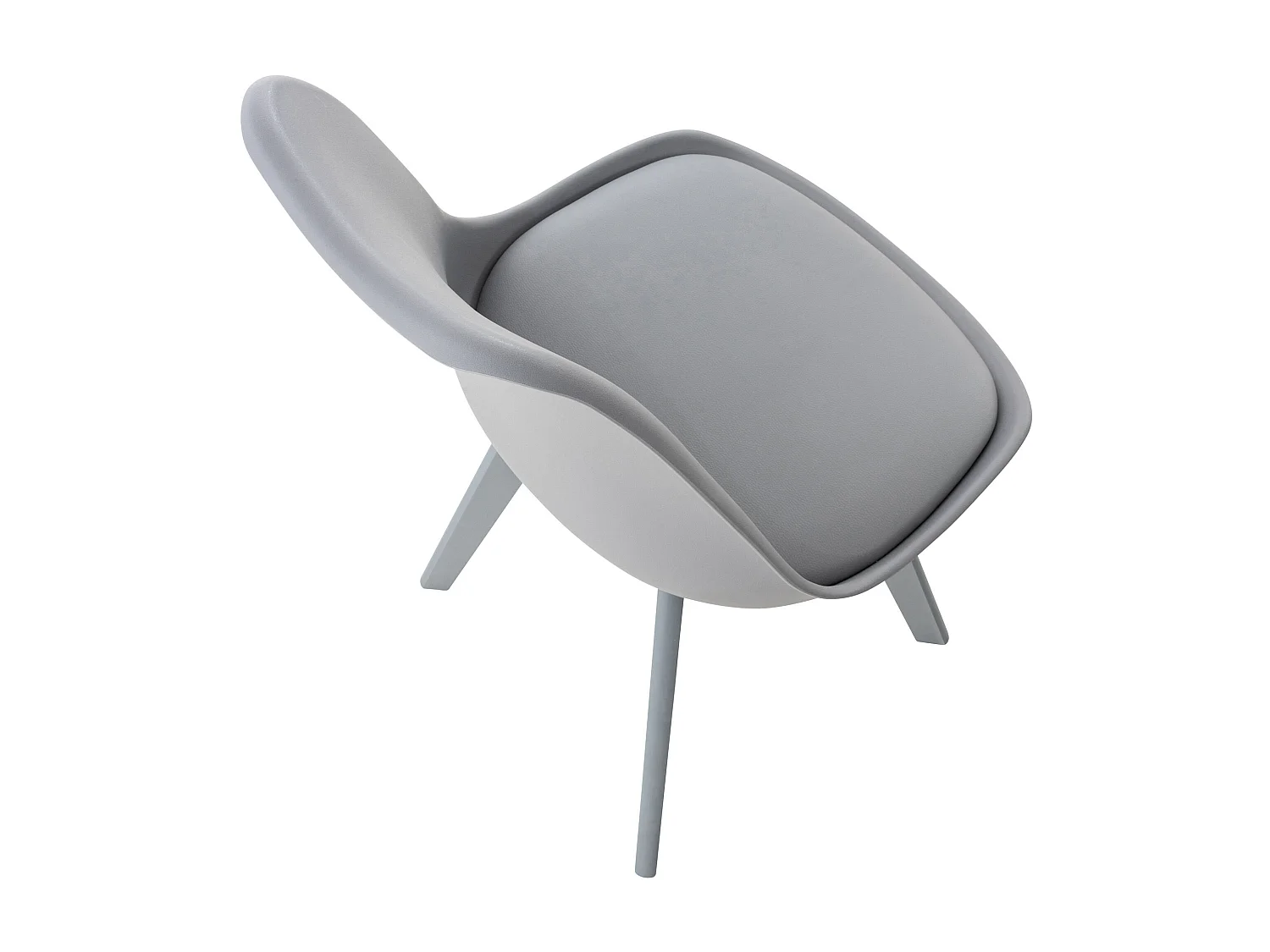 chaise salle à manger - Plastique - Gris / Gris - Linares
