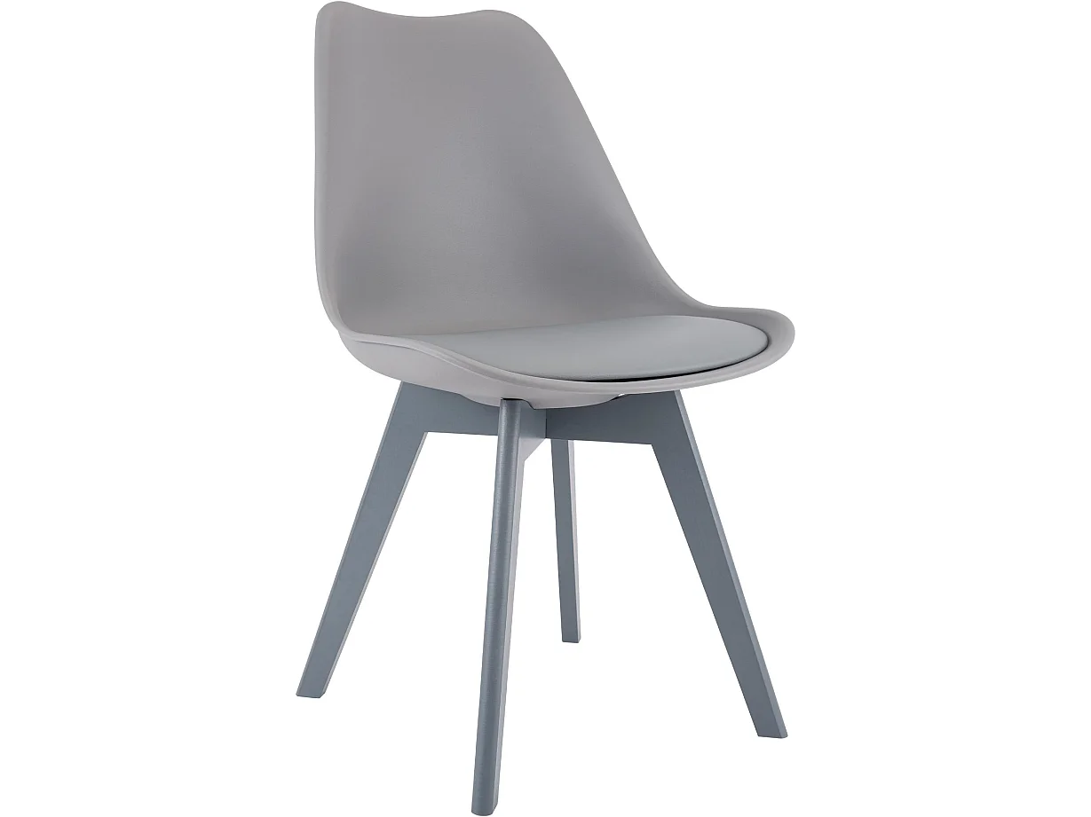 chaise salle à manger - Plastique - Gris / Gris - Linares