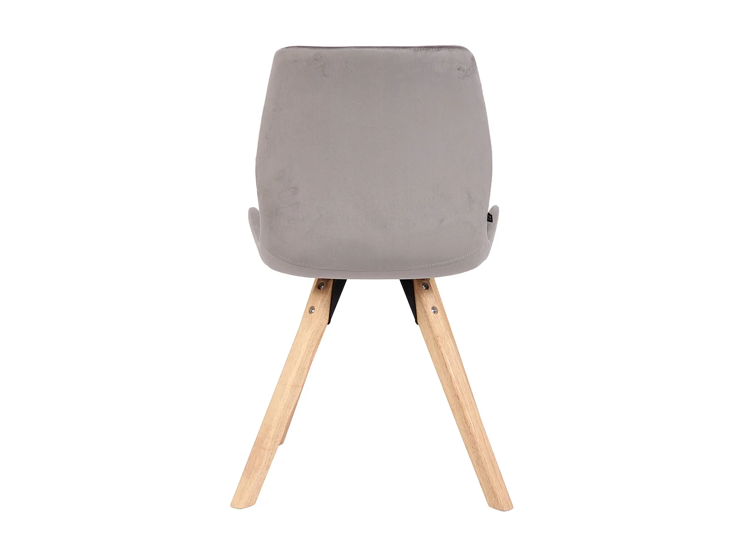 Lot de 4  chaise salle à manger - Velours - Gris - Luna