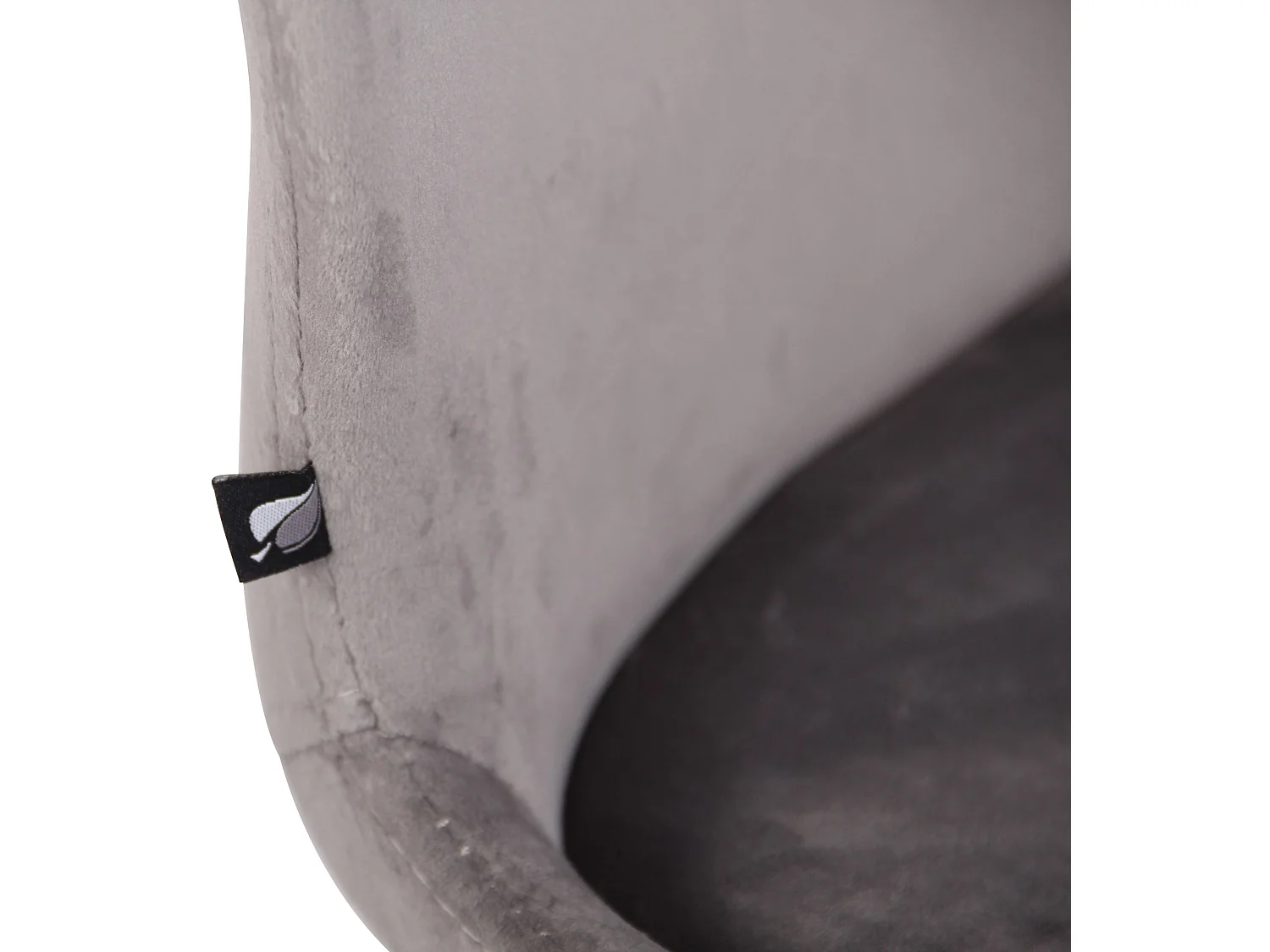 Lot de 4  chaise salle à manger - Velours - Gris - Luna