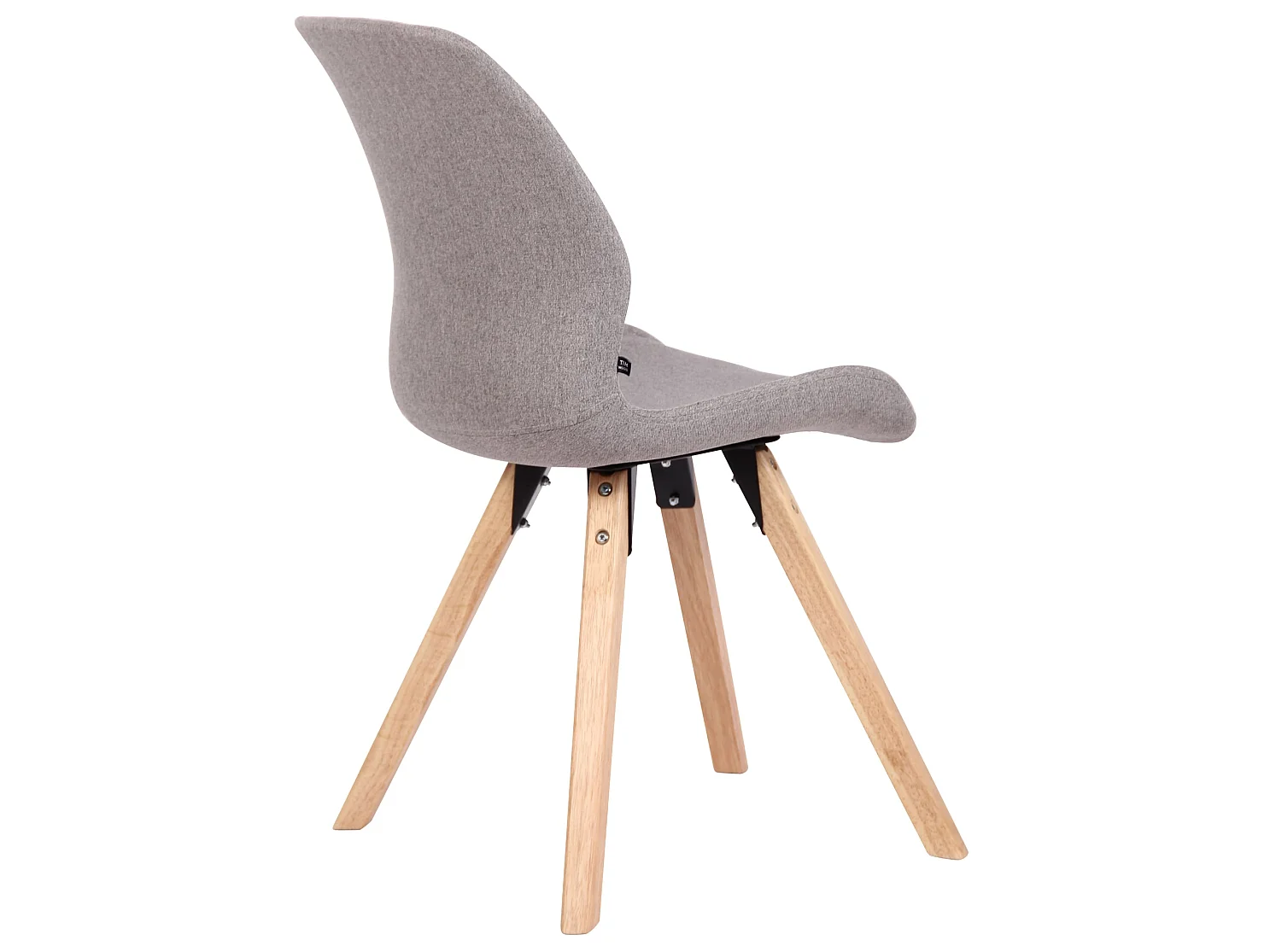 Lot de 2  chaise salle à manger - Tissu - Gris - Luna