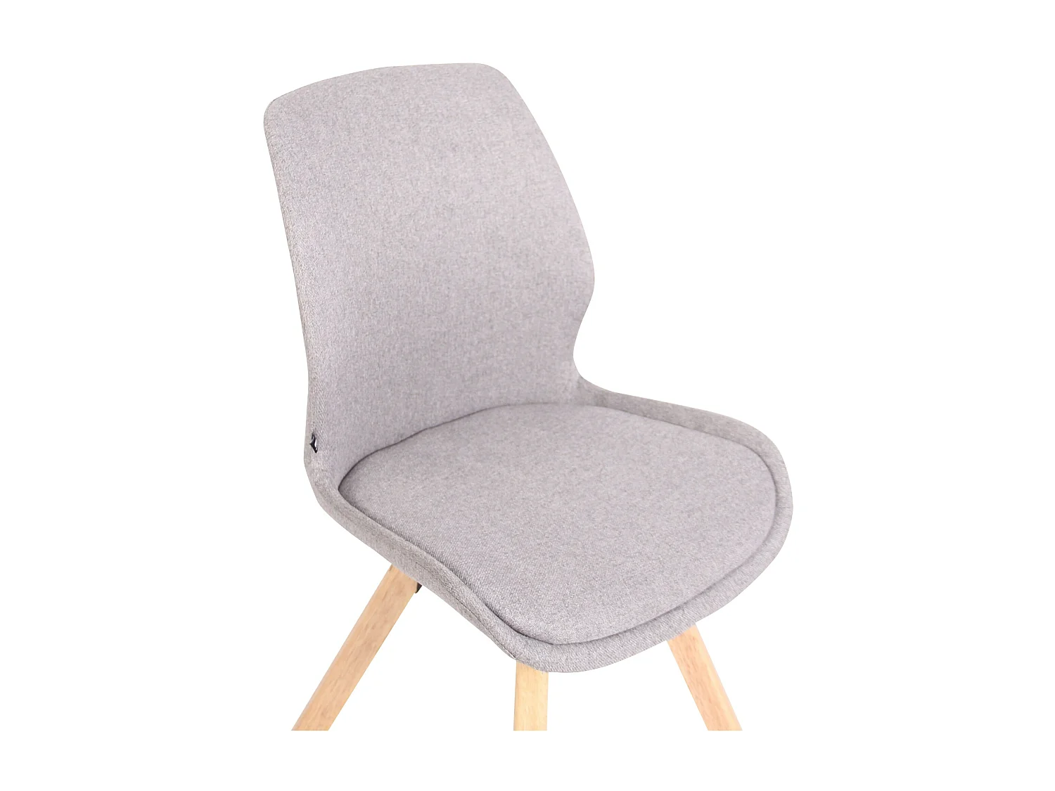 Lot de 2  chaise salle à manger - Tissu - Gris - Luna