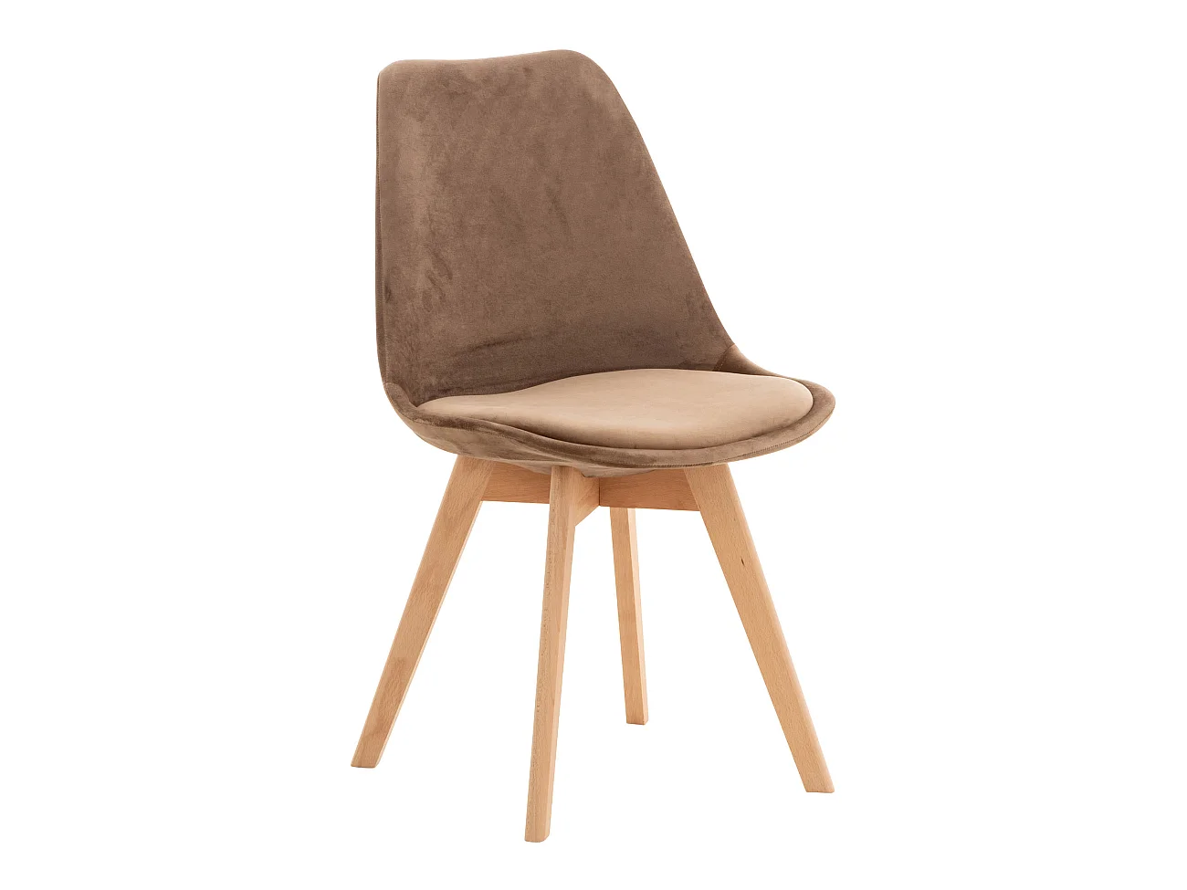 chaise salle à manger - Velours - Marron - Linares