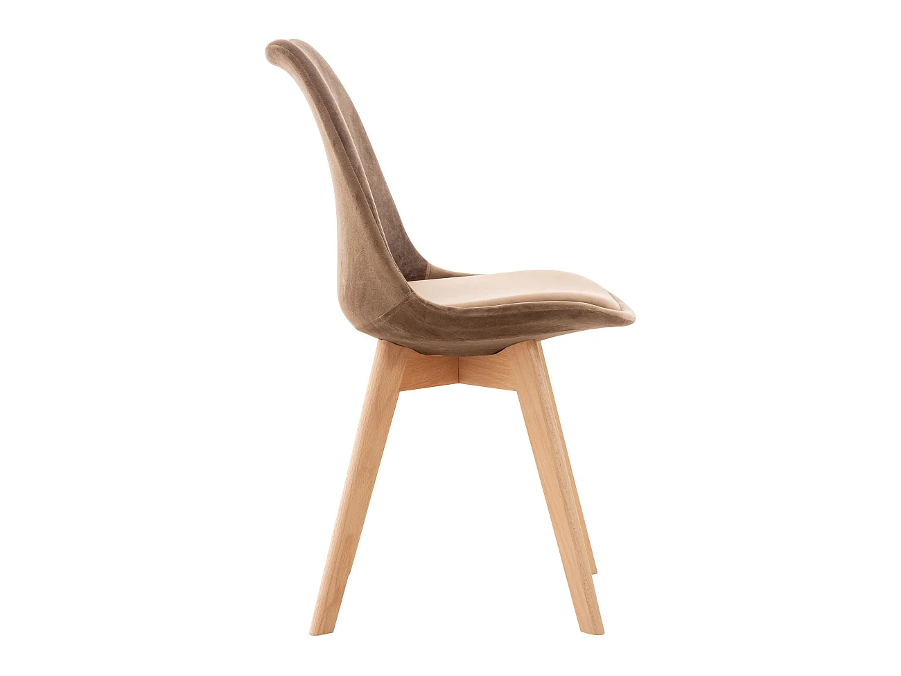 chaise salle à manger - Velours - Marron - Linares