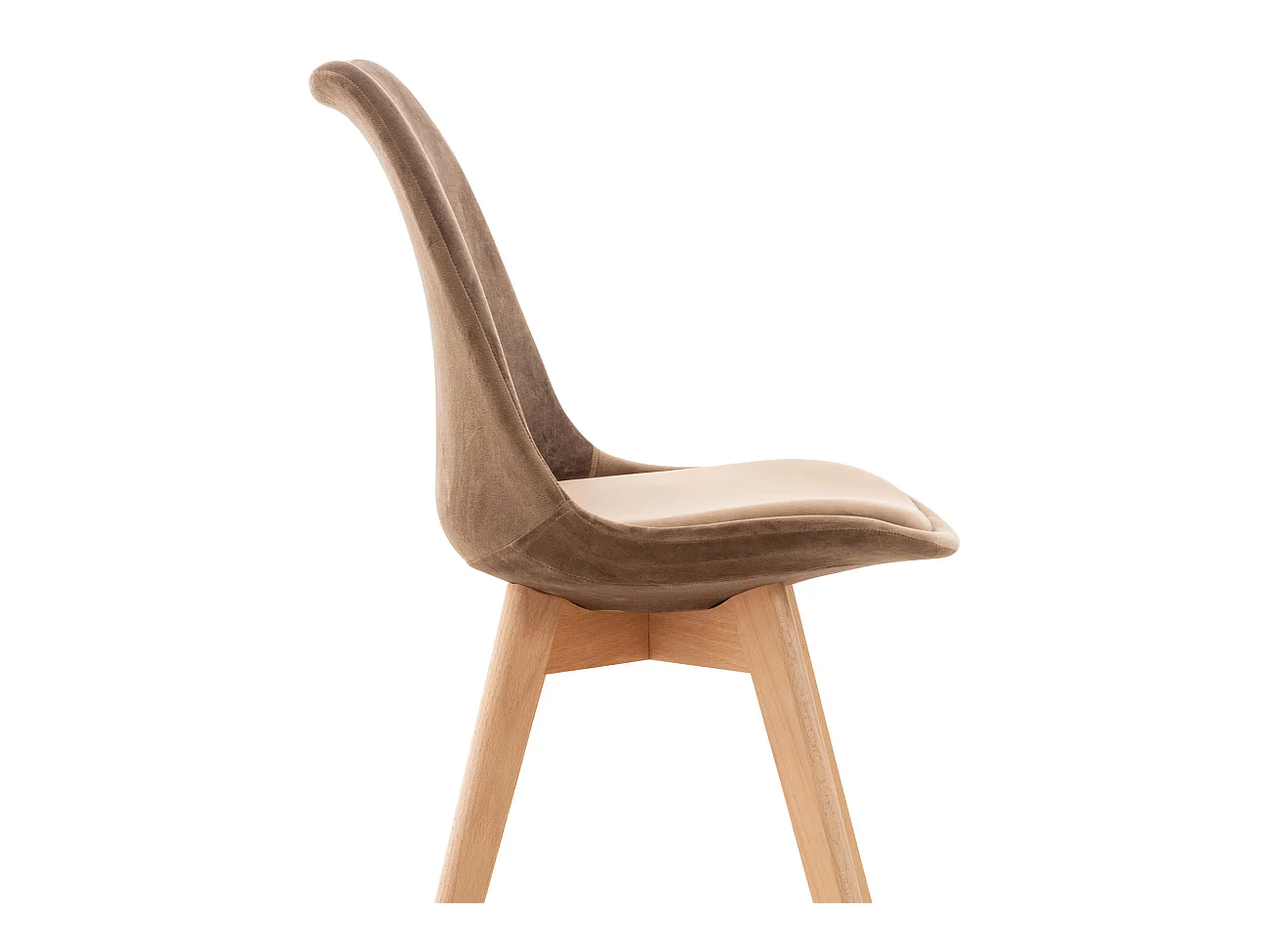 chaise salle à manger - Velours - Marron - Linares