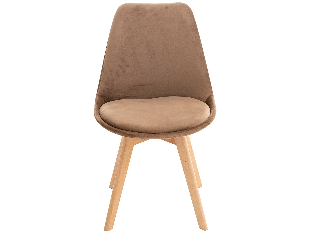 chaise salle à manger - Velours - Marron - Linares