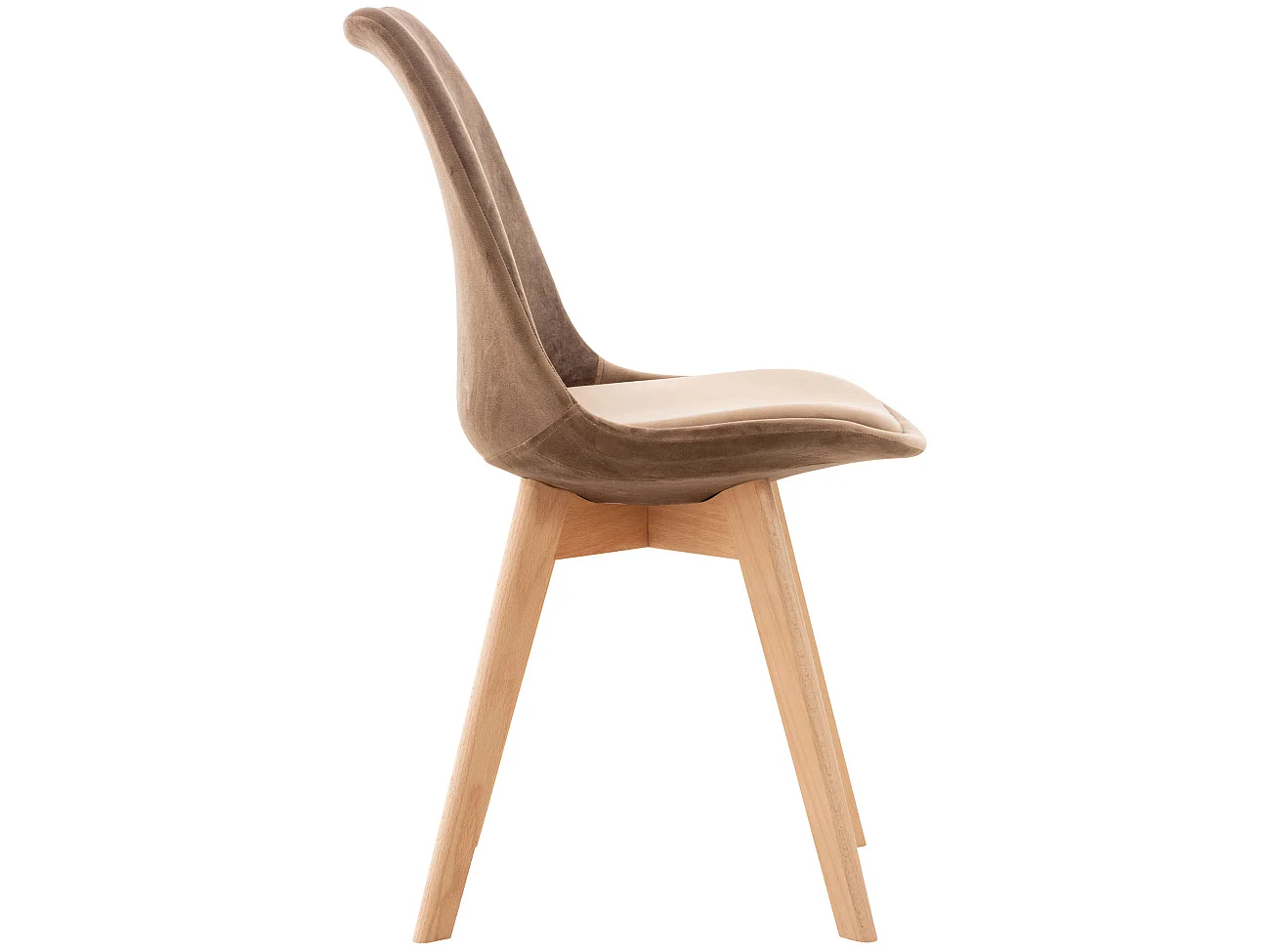 chaise salle à manger - Velours - Marron - Linares