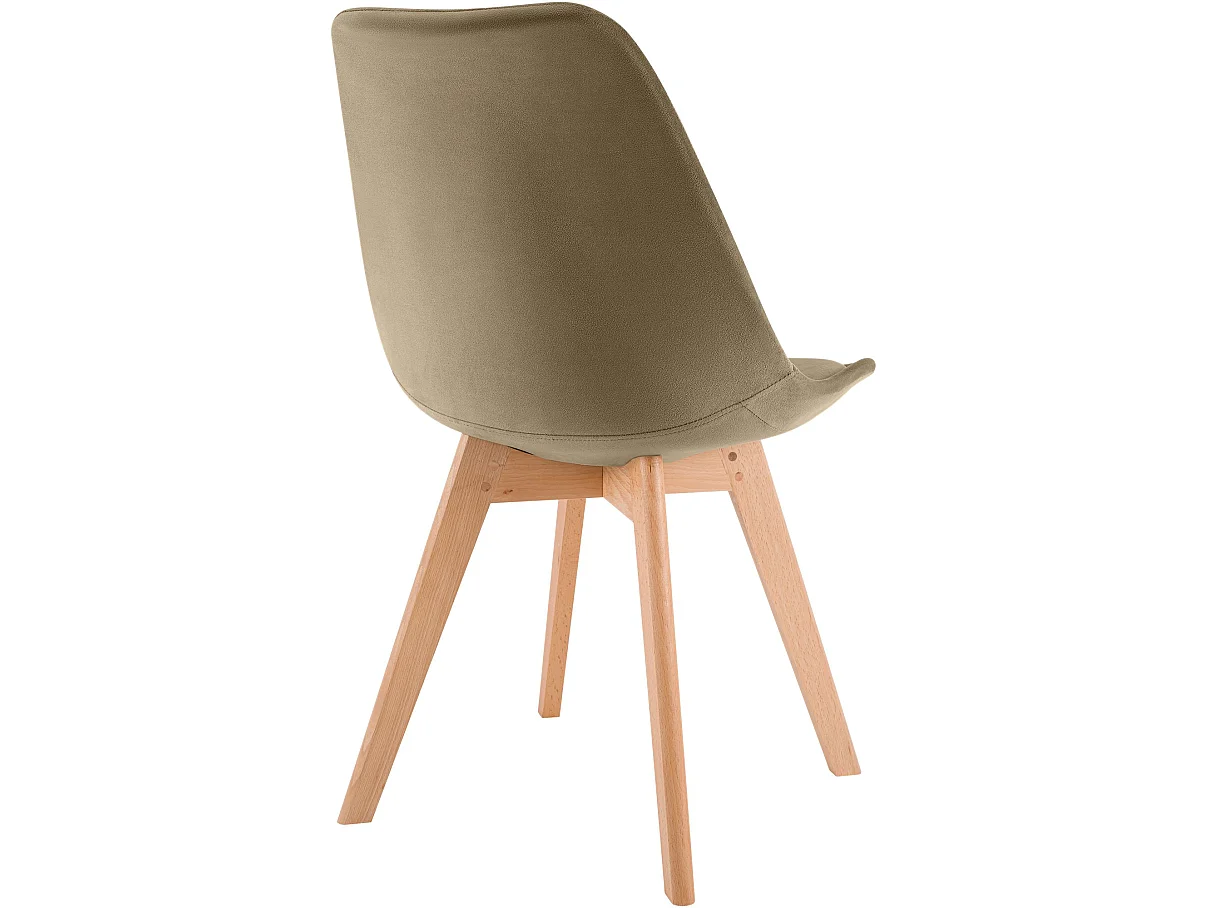 chaise salle à manger - Velours - Marron - Linares