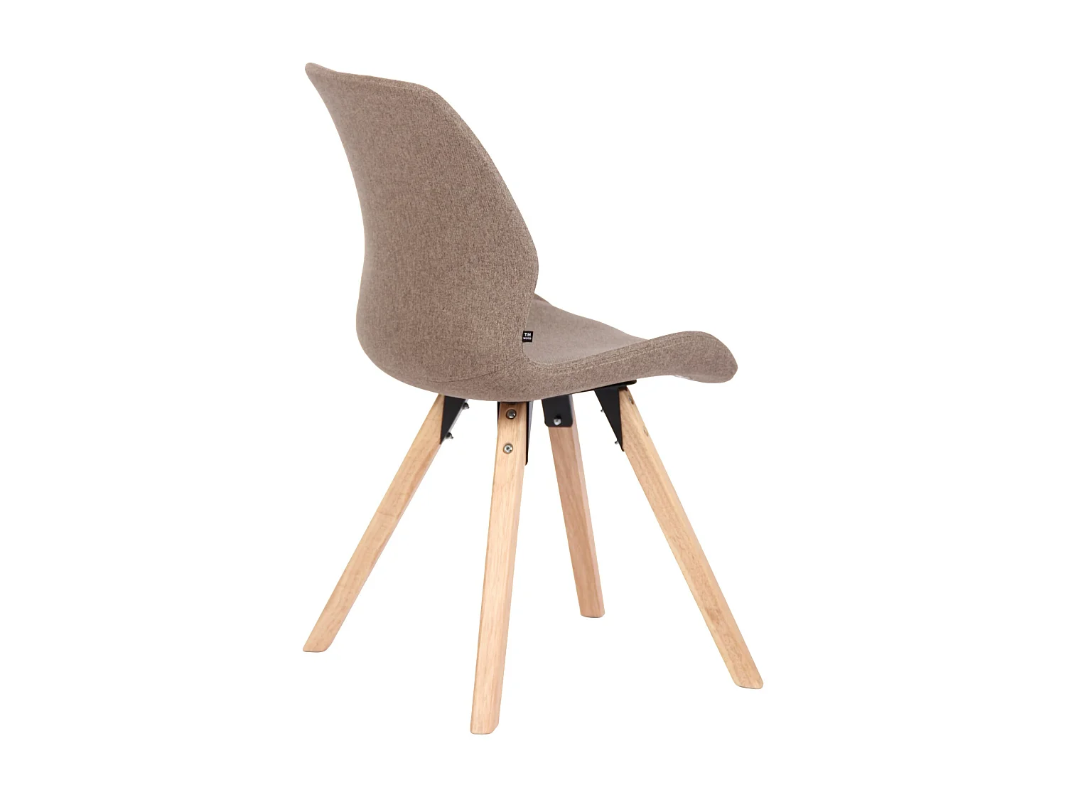 Lot de 2  chaise salle à manger - Tissu - Taupe - Luna