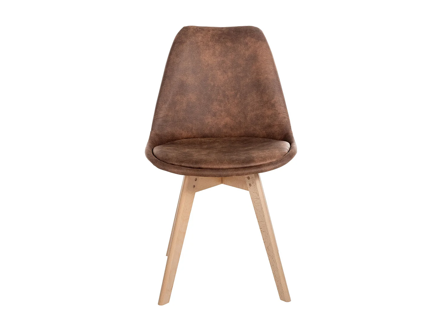 chaise salle à manger - Similicuir - Marron - Linares