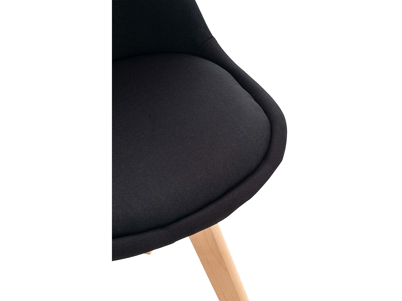 Eetkamerstoelen - Stof - zwart - Linares