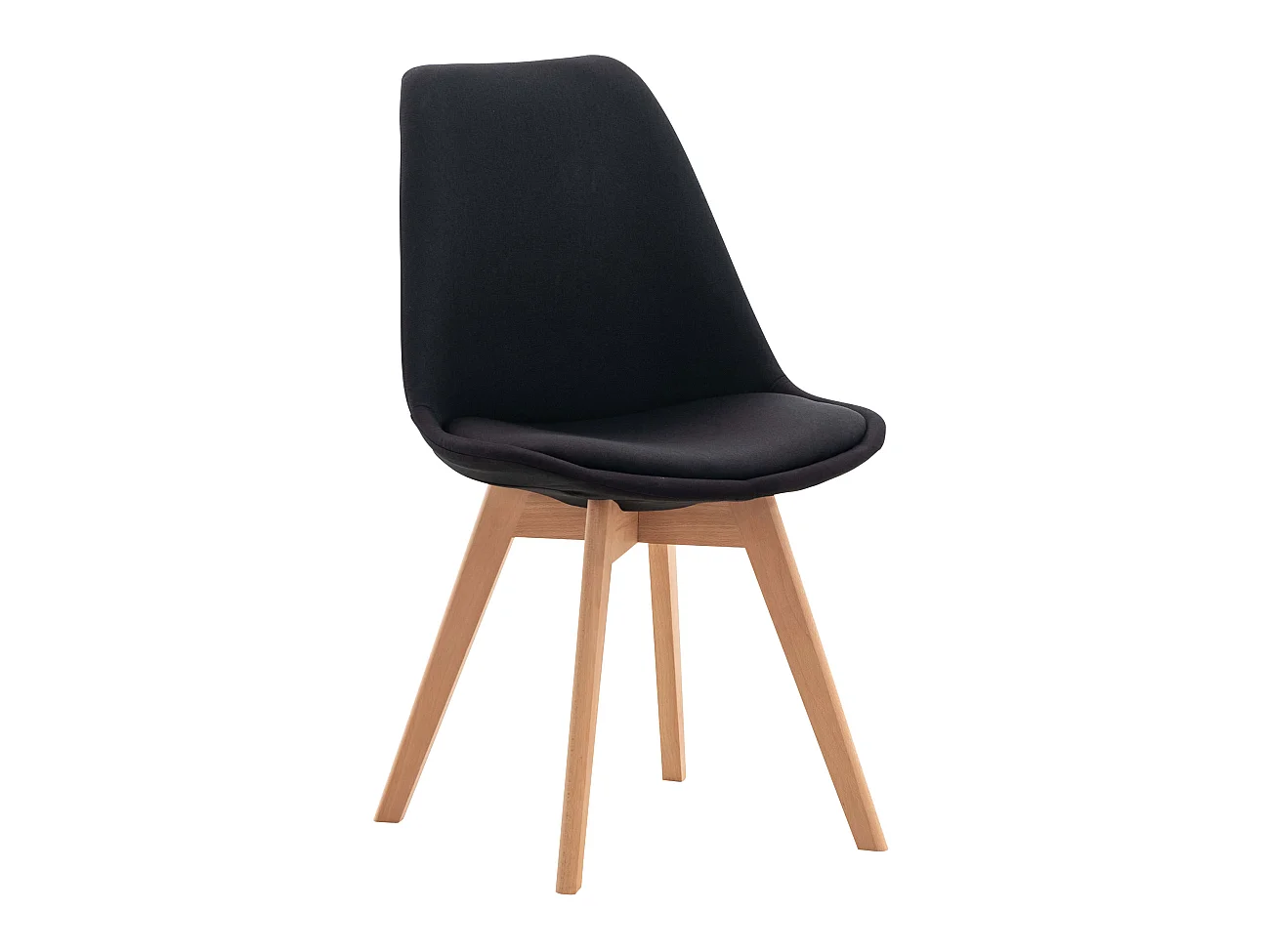 chaise salle à manger - Tissu - Noir - Linares