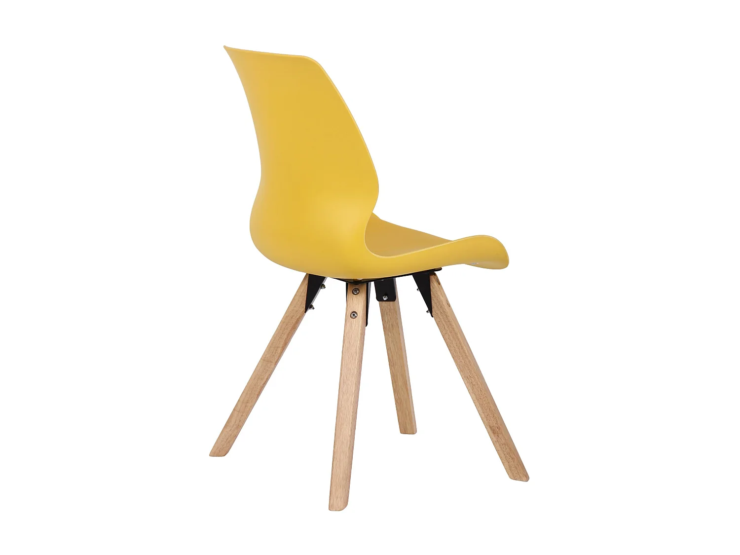 Lot de 2  chaise salle à manger - Plastique - Jaune - Luna