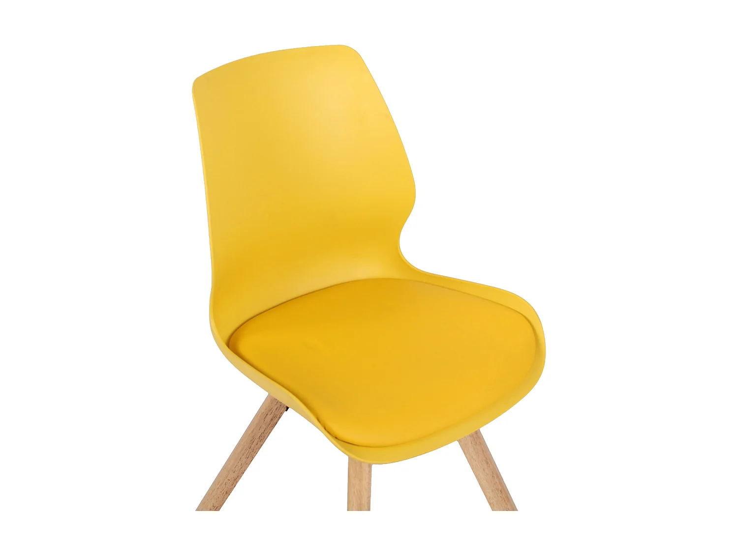Lot de 2  chaise salle à manger - Plastique - Jaune - Luna
