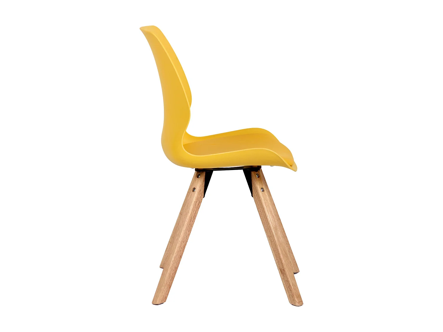 Lot de 2  chaise salle à manger - Plastique - Jaune - Luna